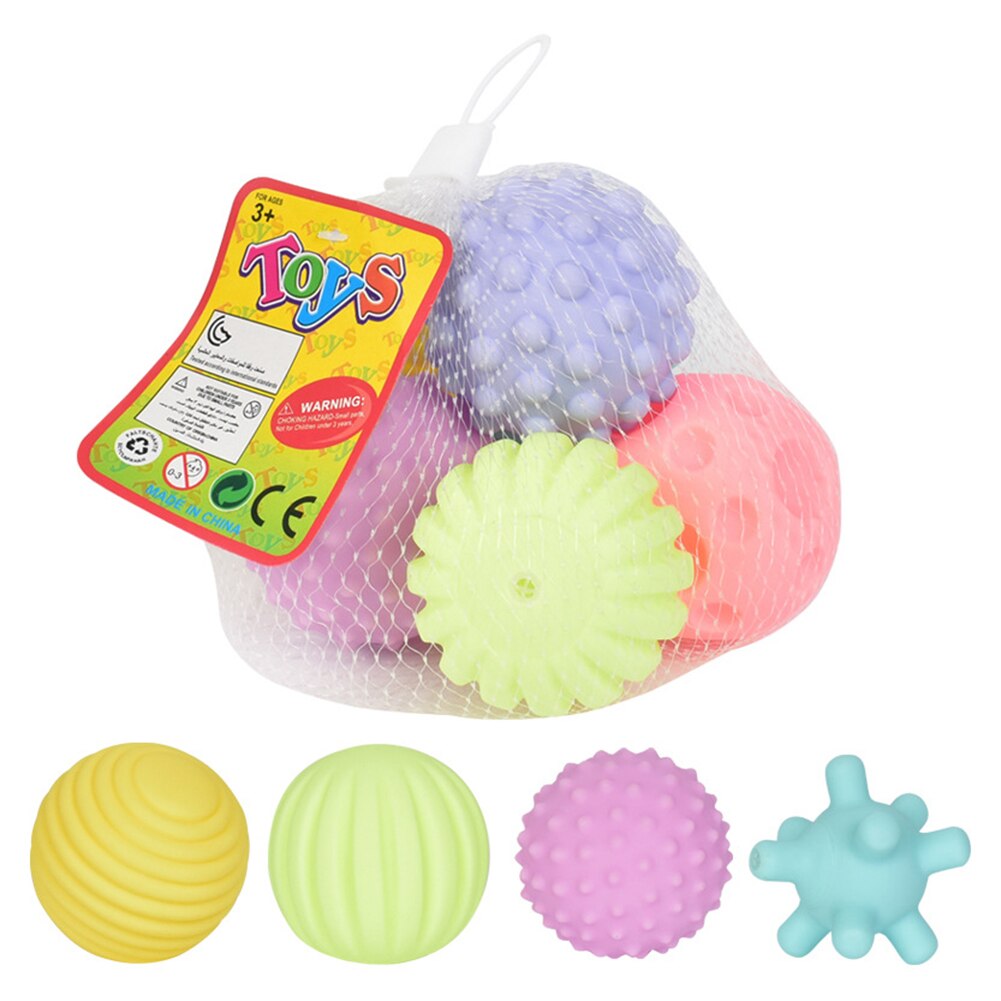 Baby Toy Ball Set Develop Baby's Tactile Senses Toy Touch Hand Ball Toys Baby Training Ball Massage Soft Ball: A
