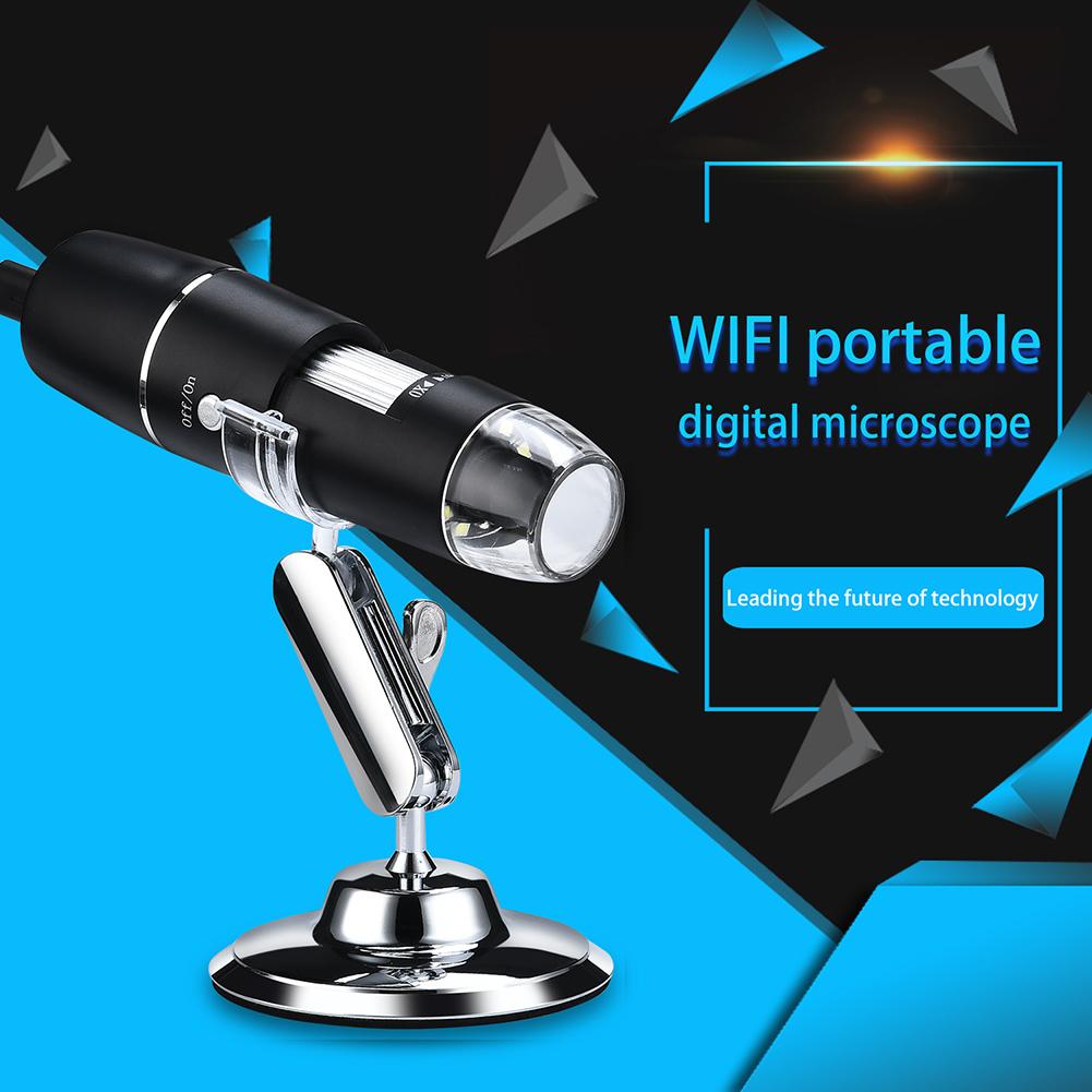 1000X/1600X Wifi/USB Microscope Digital Microscope Magnifier Camera 8LED w/Stand for Android IOS iPhone iPad Microscope