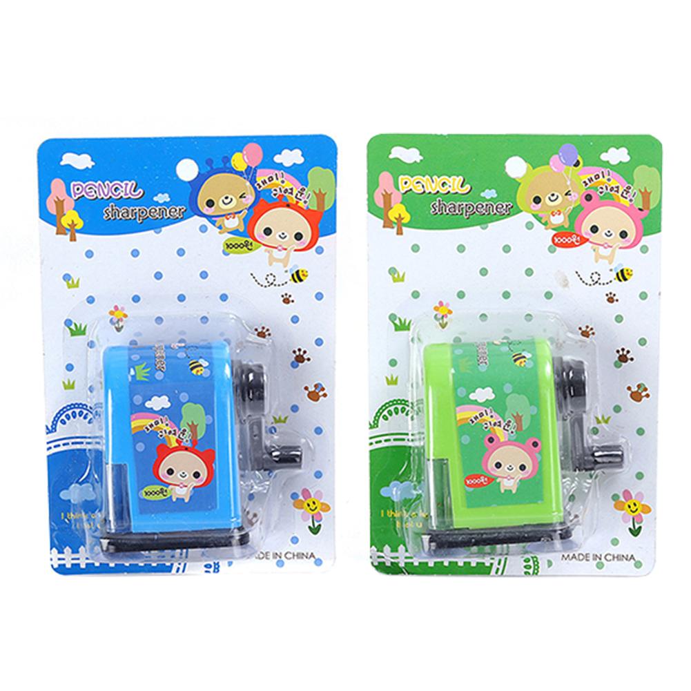 Sacapuntas Manual de mano para niños, sacapuntas de dibujos animados, artículos de papelería para el hogar y la escuela para estudiantes