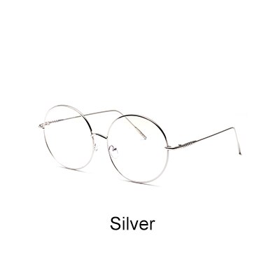 Ralferty Oversized Round Eyeglasses Frame Decorated Circle Eyewear Eye Glasses Frames For Women Lunette Spectacles W18518: Silver
