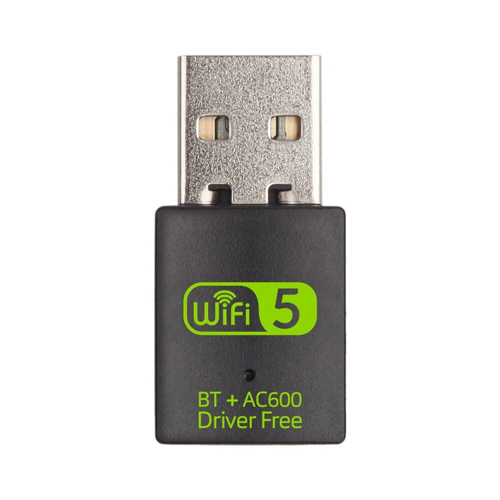 600Mbps USB WiFi Bluetooth Adapter Dual Band 2.4/5Ghz kabellos Externe Empfänger Mini WiFi Dongle für PC/Laptop/Schreibtisch: Default Title