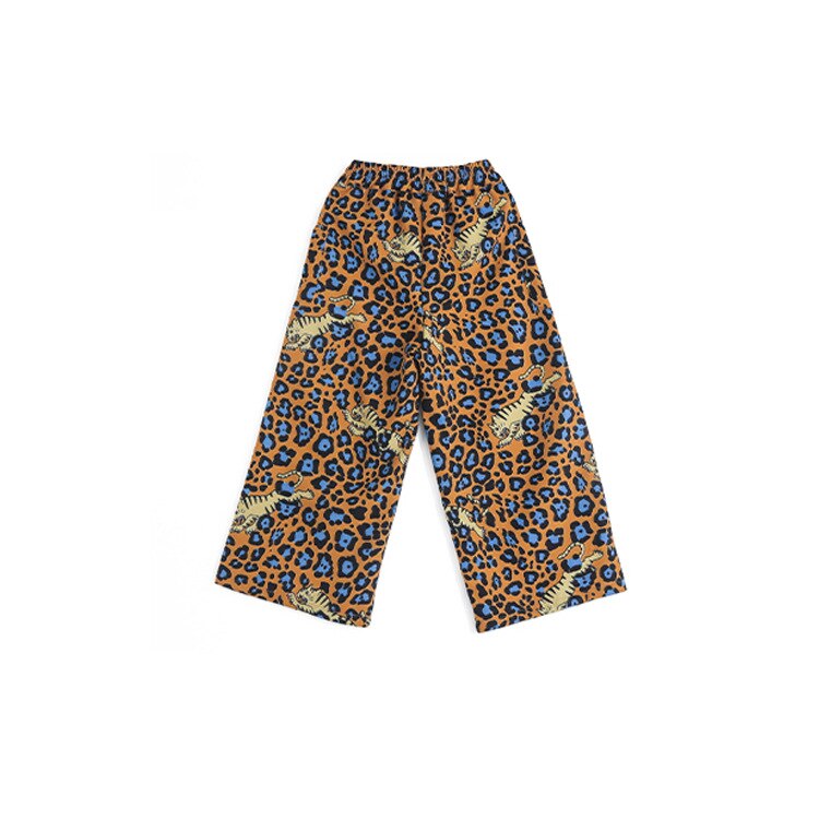 Enfant Cool Hip Hop vêtements léopard pinte surdimensionné petit haut jambe large Streetwear pantalon pour filles garçons Jazz danse Costume vêtements: leoprad pants / 170