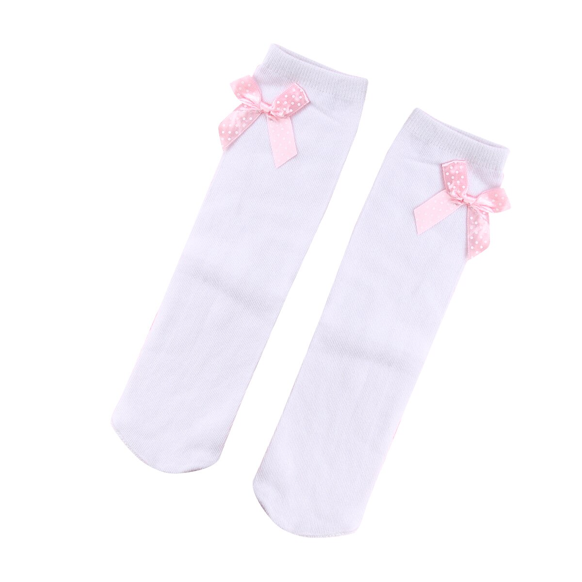 Babymeisje peuter kinderen kniehoge katoenen panty's strik kant ruche kousen 1-8y voor babymeisjes: A