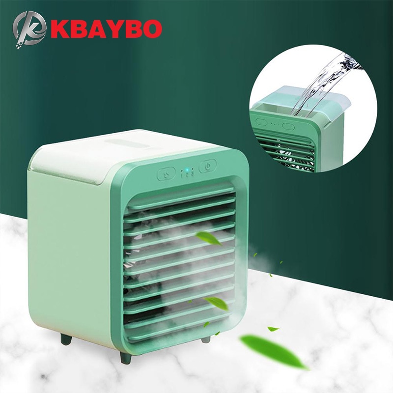 Bewinner Air Conditioning Unit Fan - Portable Air Conditioner & Air Cooler Humidifier & Desktop Cooling Fan 4-in-1 with 700ML / 2 Cold Mist/3 Automatic Timing /7 Color Night Light