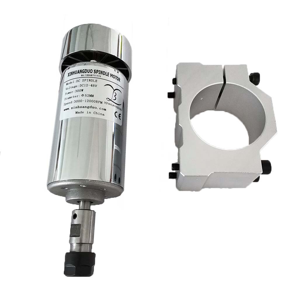 200W 300W 400W 500W Spindle Motor 48V DC 0.2KW Air cooled Spindle High Speed Spindle Brush Engraving Machine and Bracket: Package2 300WER11