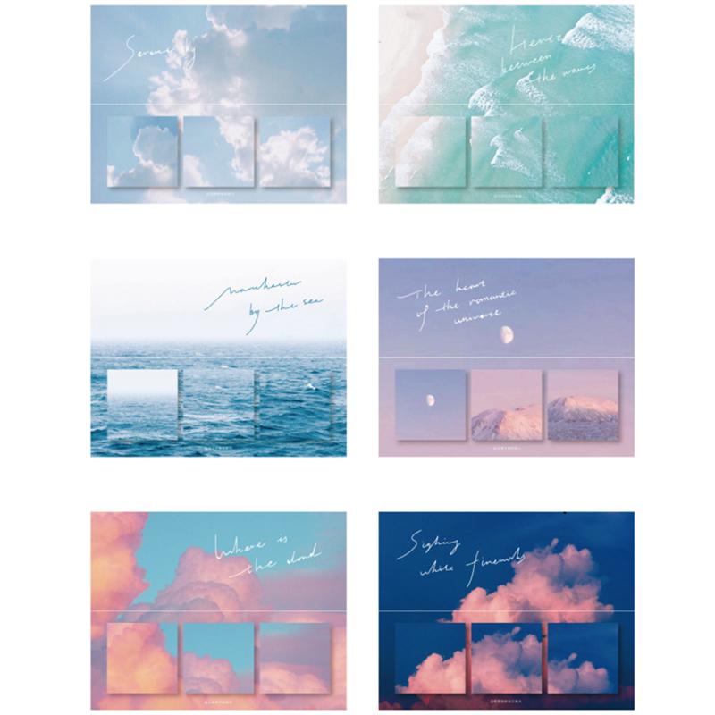 360pcs Natural Scenery Pattern Post Memo Practical Post Memo Sticky Notes Sticky Pad Post-it Note for School Home