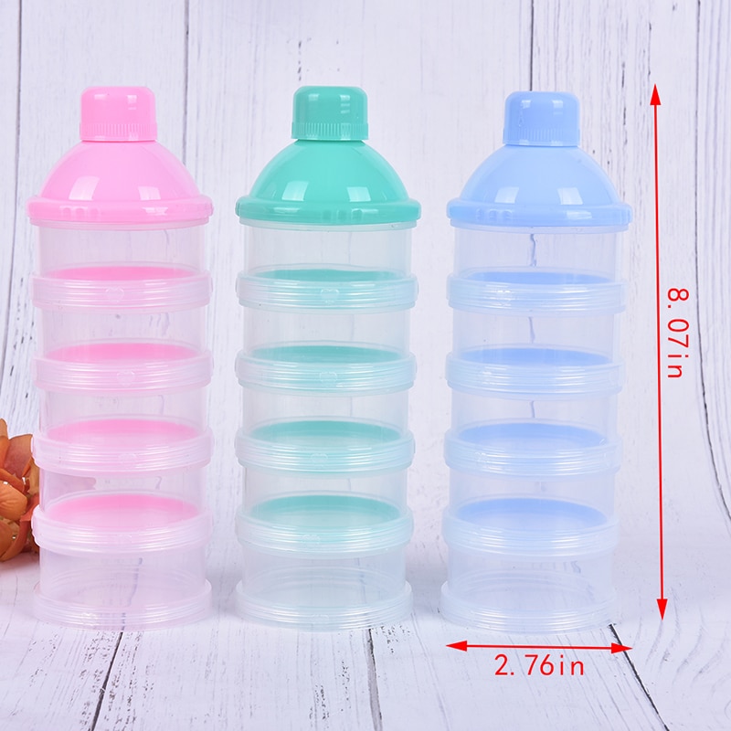 Bærbar nyfødt baby melkedispenser 5 lag melkebeholder