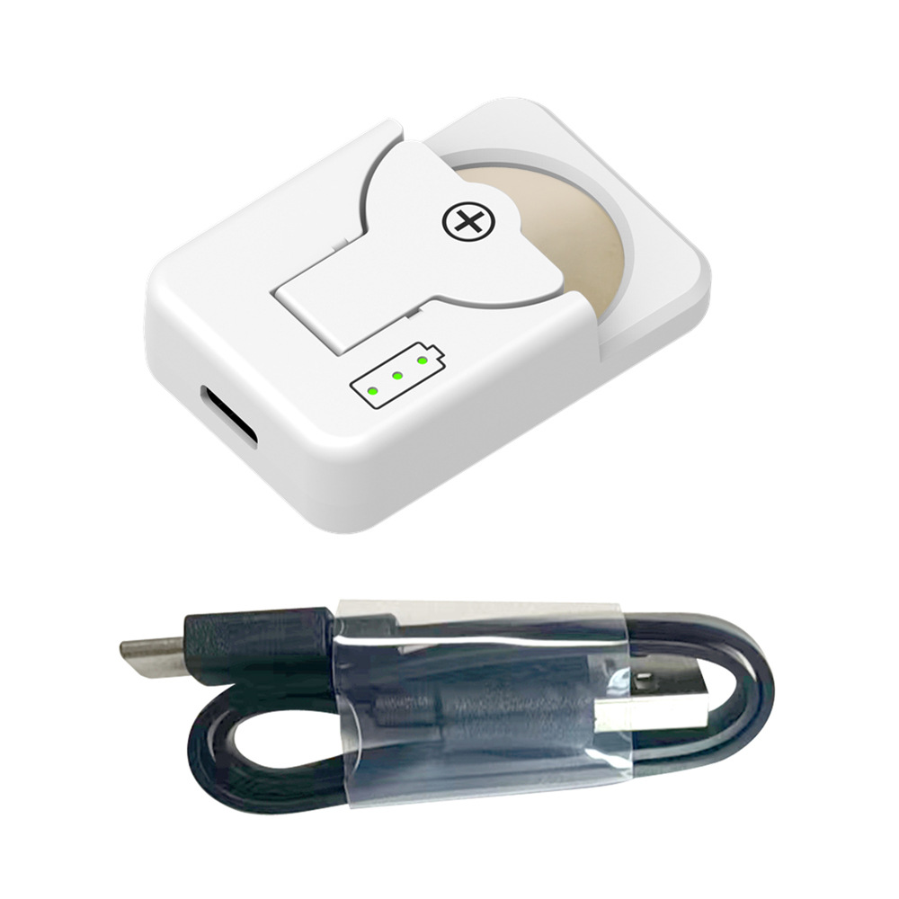 Carregador de bateria portátil de botão de lítio tipo C para vários usos domésticos Ampla compatibilidade Carregamento inteligente eficiente: CINZA