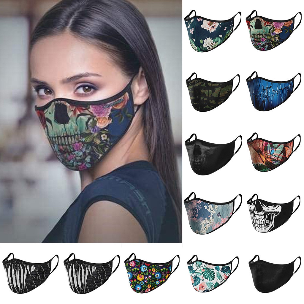 Mascarilla de esquí para adultos, pañuelo de tela lavable reutilizable a prueba de polvo, Universal, moderna, estampada