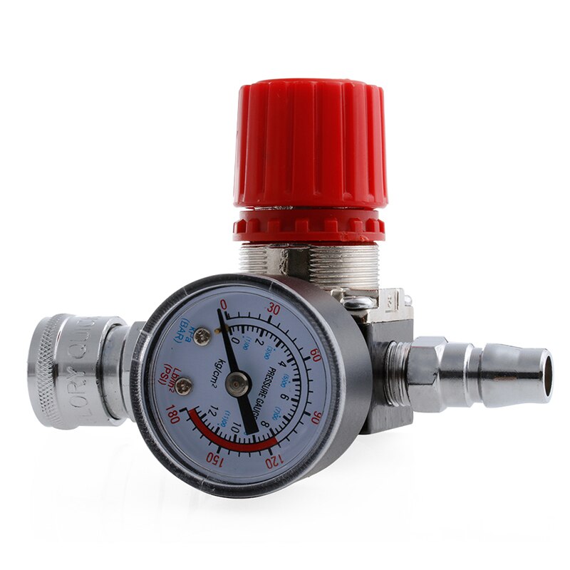 1/4 "Luft Kompressor Regler Druck schalten Kontrolle 180PSI Linderung Ventil Messgeräte
