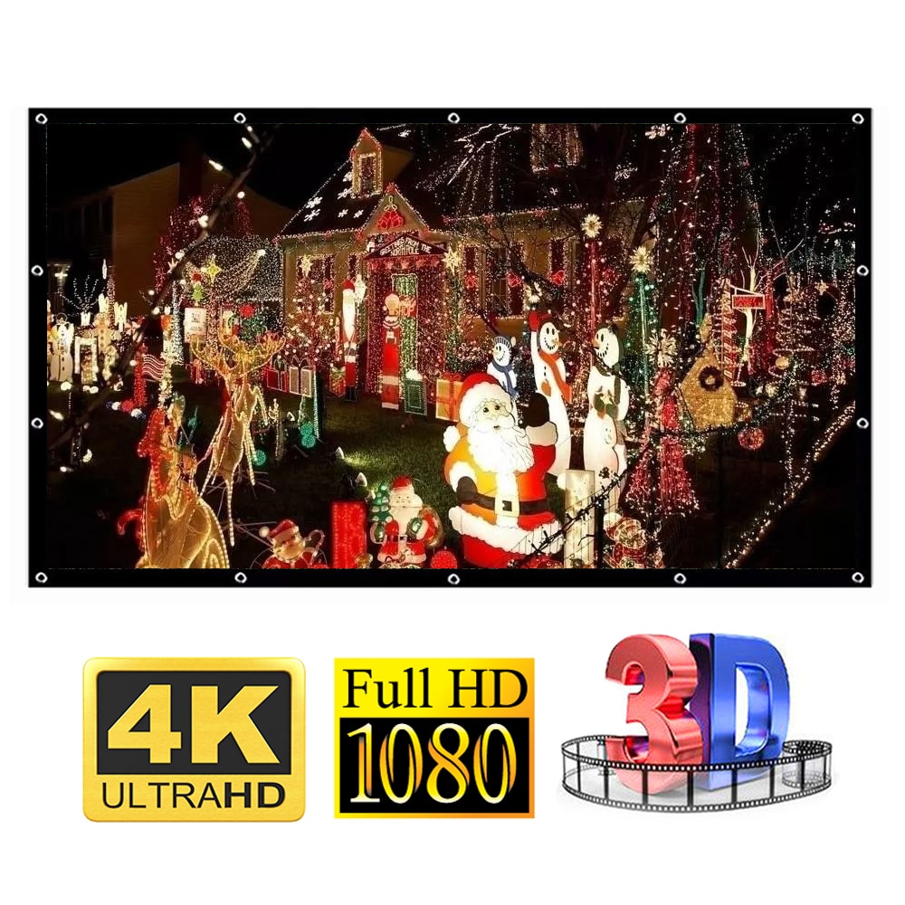 Projector Eenvoudige Gordijn Anti-Licht Screen100 120 Centimeter Home Outdoor Office Draagbare 3d Hd Projector Scherm