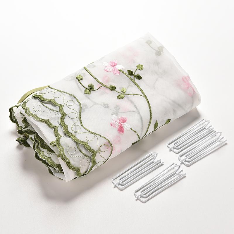 Moderna blommiga tyllfönsterbehandlingar skira gardiner för vardagsrummet sovrummet kök paneldraperier och persienner 80*100cm