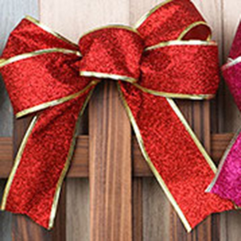 Christmas Tree Bow Ornaments Knot Flower Christmas Tree Decoration Christmas Flower Artificial Flower Family DecorSilver