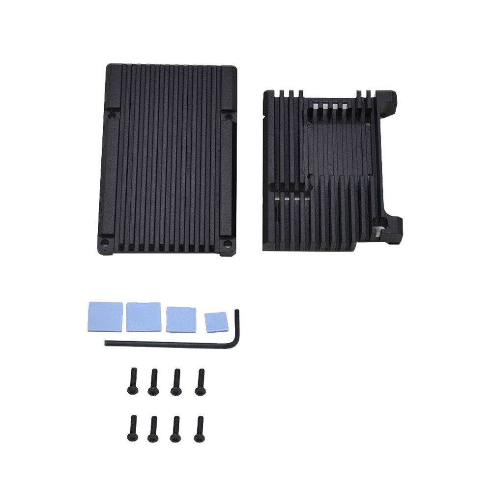 DIY Cooling Box Module Metal Shell Box Aluminum Alloy Raspberry Pi 4B high Aluminum Alloy CNC Shell Ultra-Thin Metal She