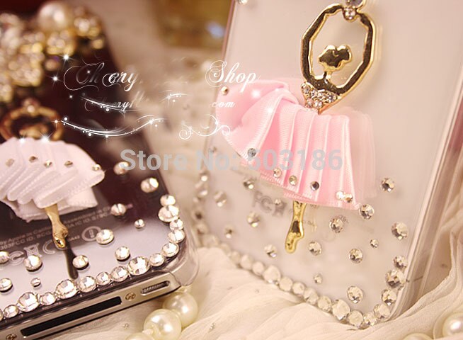 Luxe Rok Ballet Meisje Rhinestone Case Voor Voor Blackberry Keyone KEY2 Sleutel 2 Le Keyone Keyone Crystal Telefoon Gevallen