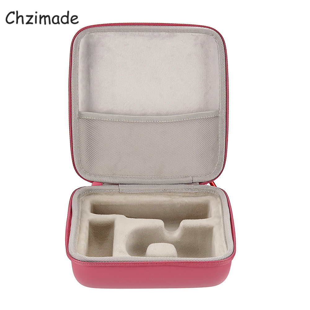 Chzimade Pink Color Portable Carrying Case For Cricut Easy Press Shockproof Hard Storage Bag Mini Heat Press Machine Accessories: Default Title