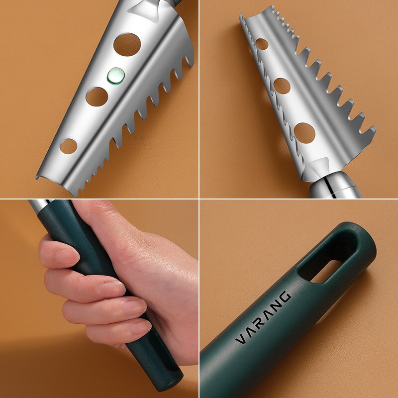 Stainless Steel Scale Scraping Household Fish Killing Planer Scale Knife Manual Fishing Knife Kitchen Scale Removing Tool ZB848