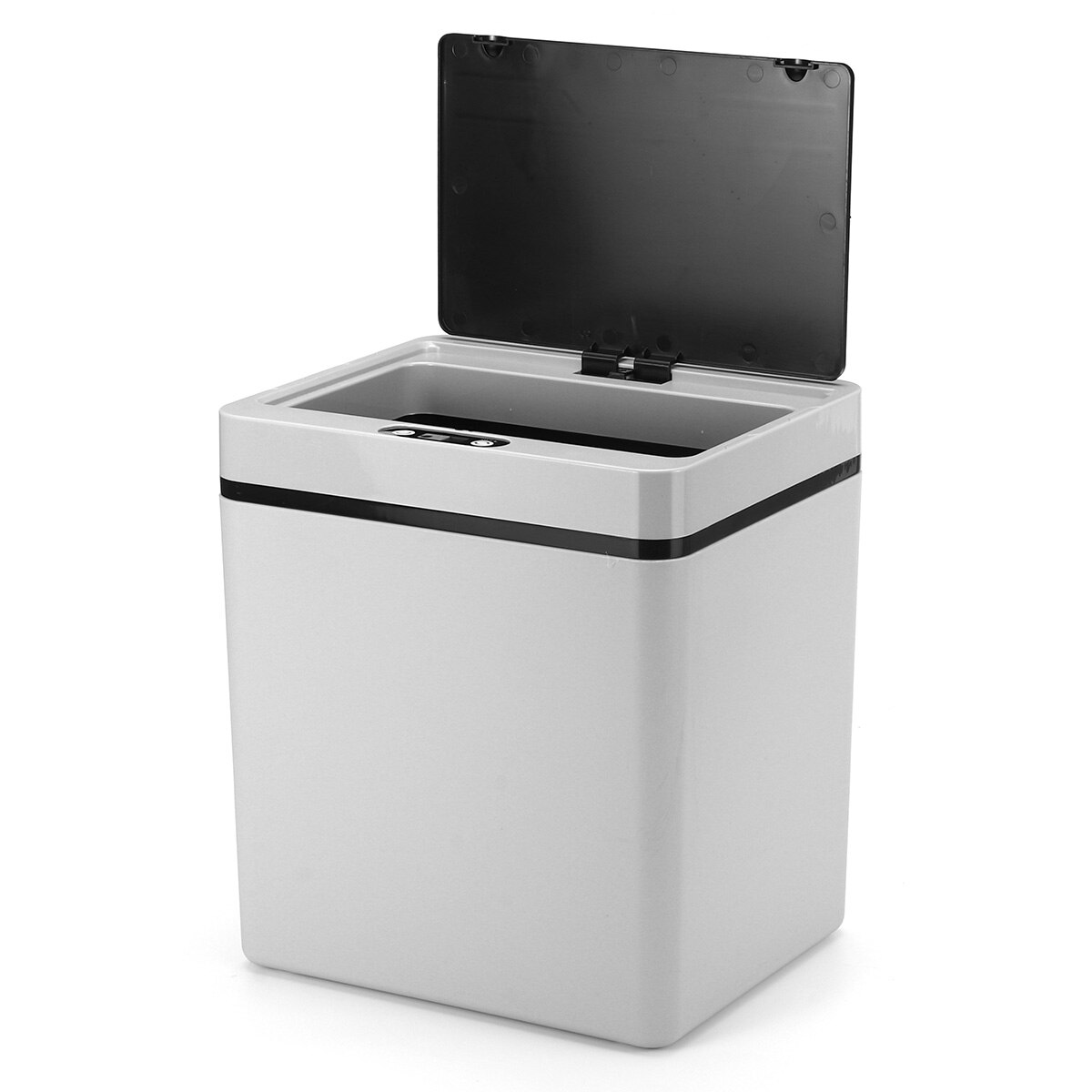 13L Induction Trash Can Automatic Touchless Infrared Intelligent Motion Sensor Waste Bin USB Rechargeable Household Trash Can: Light Grey