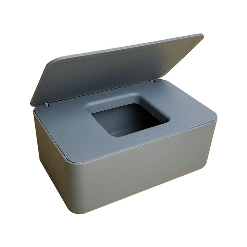 Natte Doekjes Dispenser Houder Met Deksel Voor Thuis Kantoor Winkel Stofdicht Opbergdoos: Gray