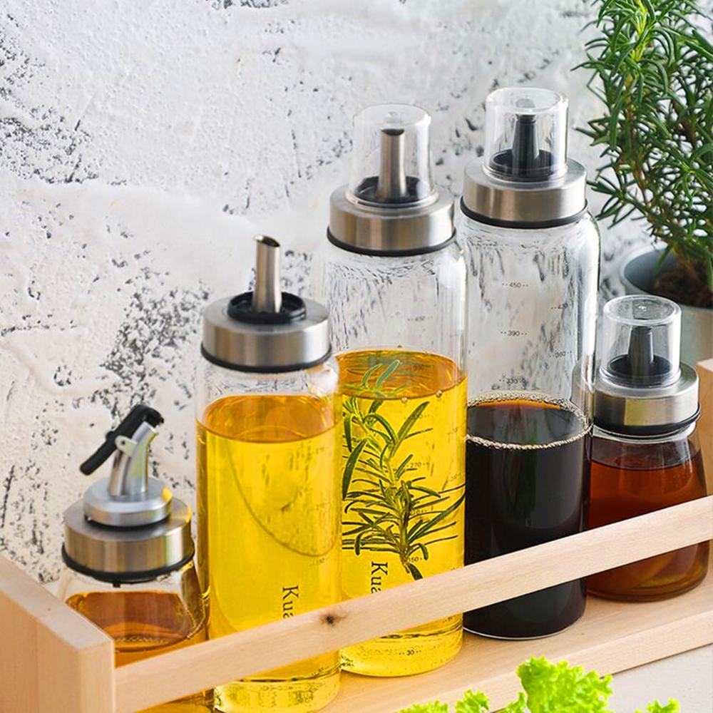 Olivenolie dispenser flaske 500ml glas olie flaske krydser ingen dryp, oliebeholder til vegetabilsk olivenolie