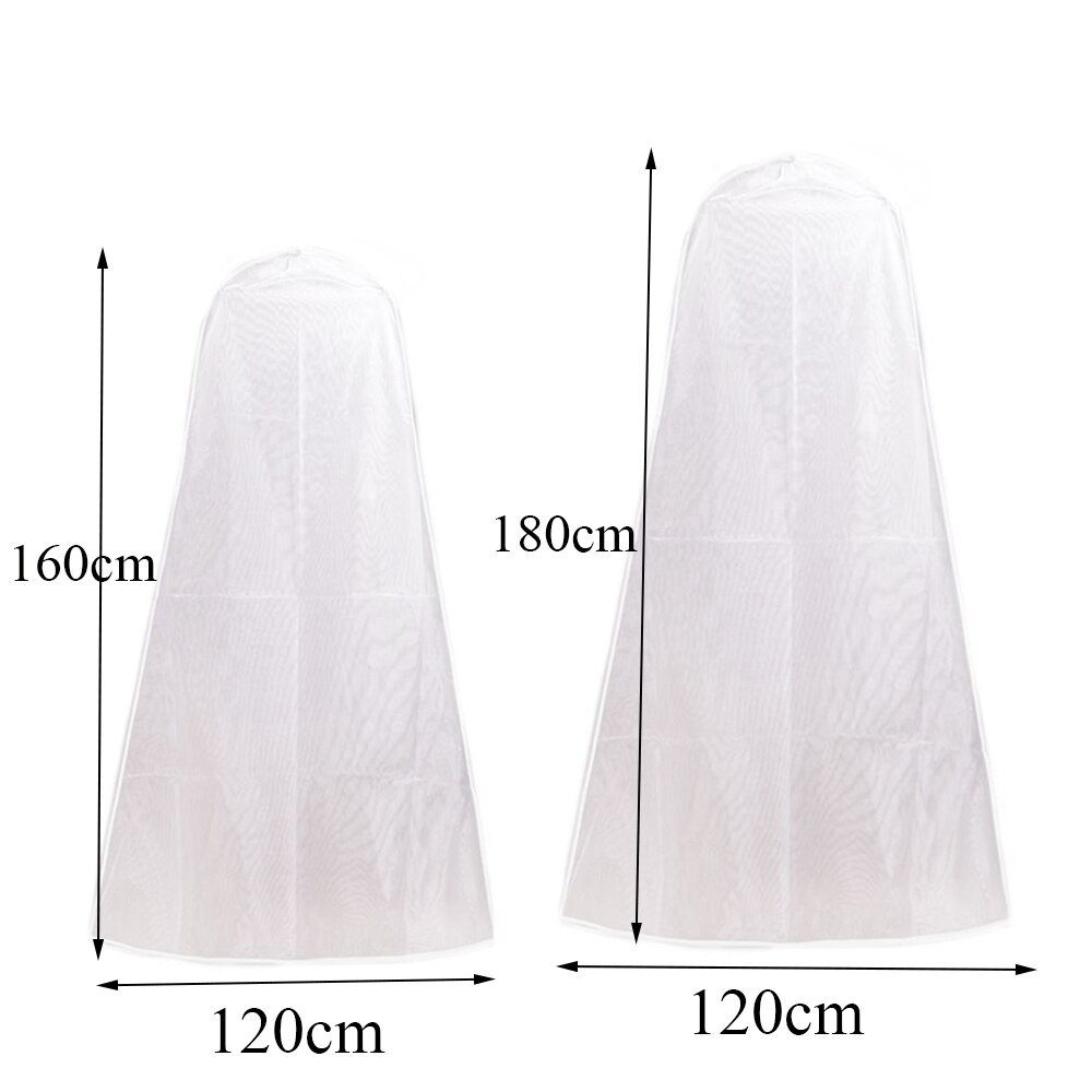 Støvtætte dækker brudekjole opbevaringsposer brudekjole beklædningsgenstand beskytter tøjdæksel gennemsigtig garderobetaske