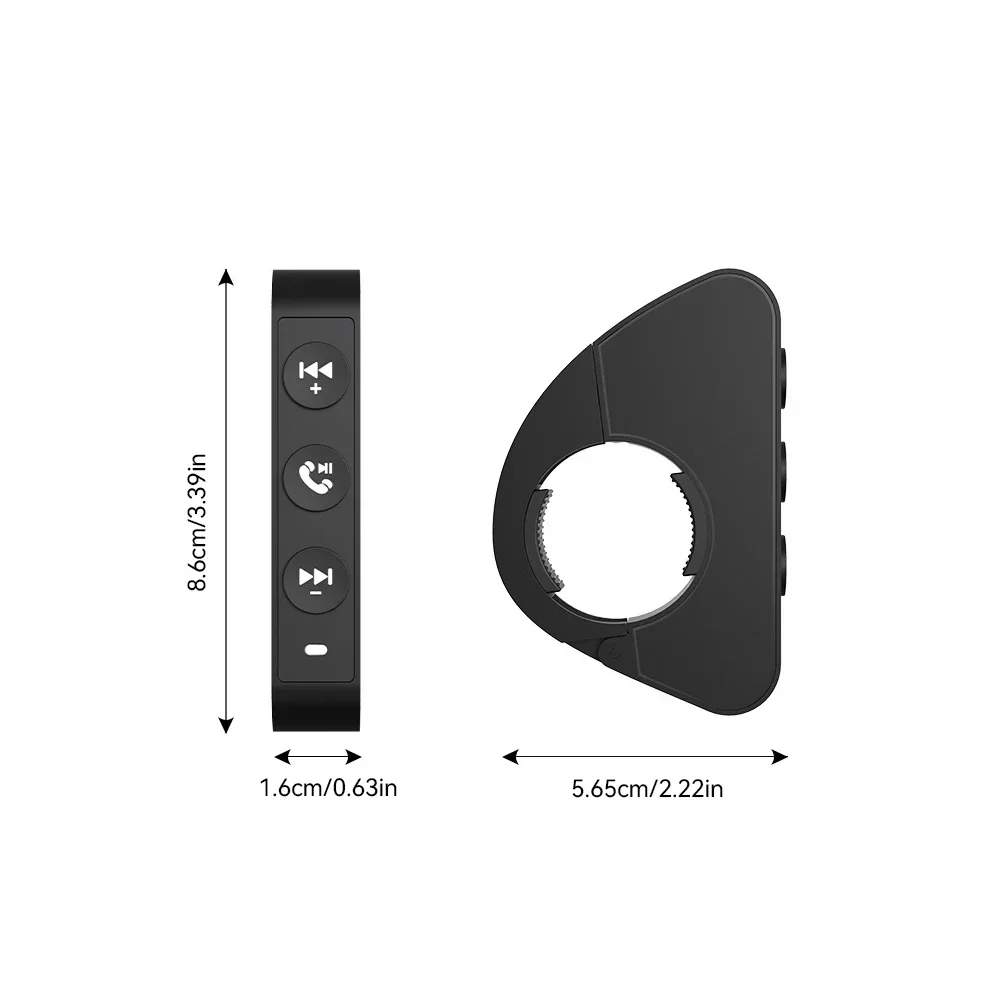 Wireless Bluetooth Remote Control Media Controller Steering Wheel Remote Control for Helmet Earphone Motorcycle/Bike Handlebar