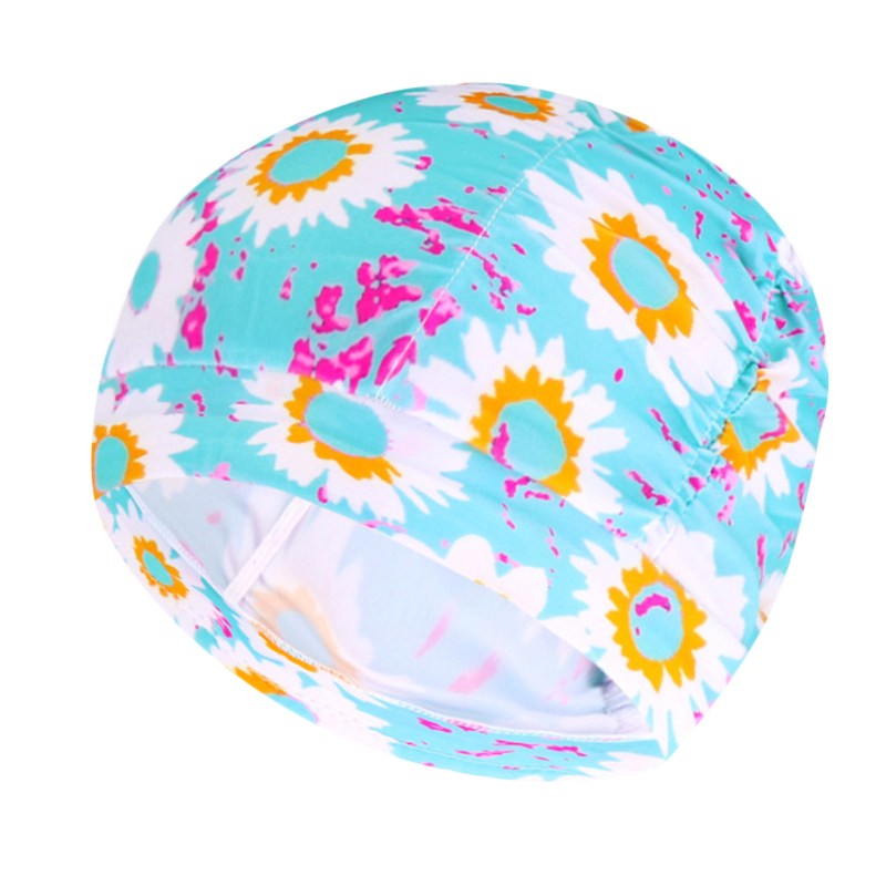 Badehut Frauen unisex Mädchen lange Haare bat kappe bat kappe strecken drapieren freie Größe Schwimmbad Sport elastischen Nylon Turban: Marine Blau