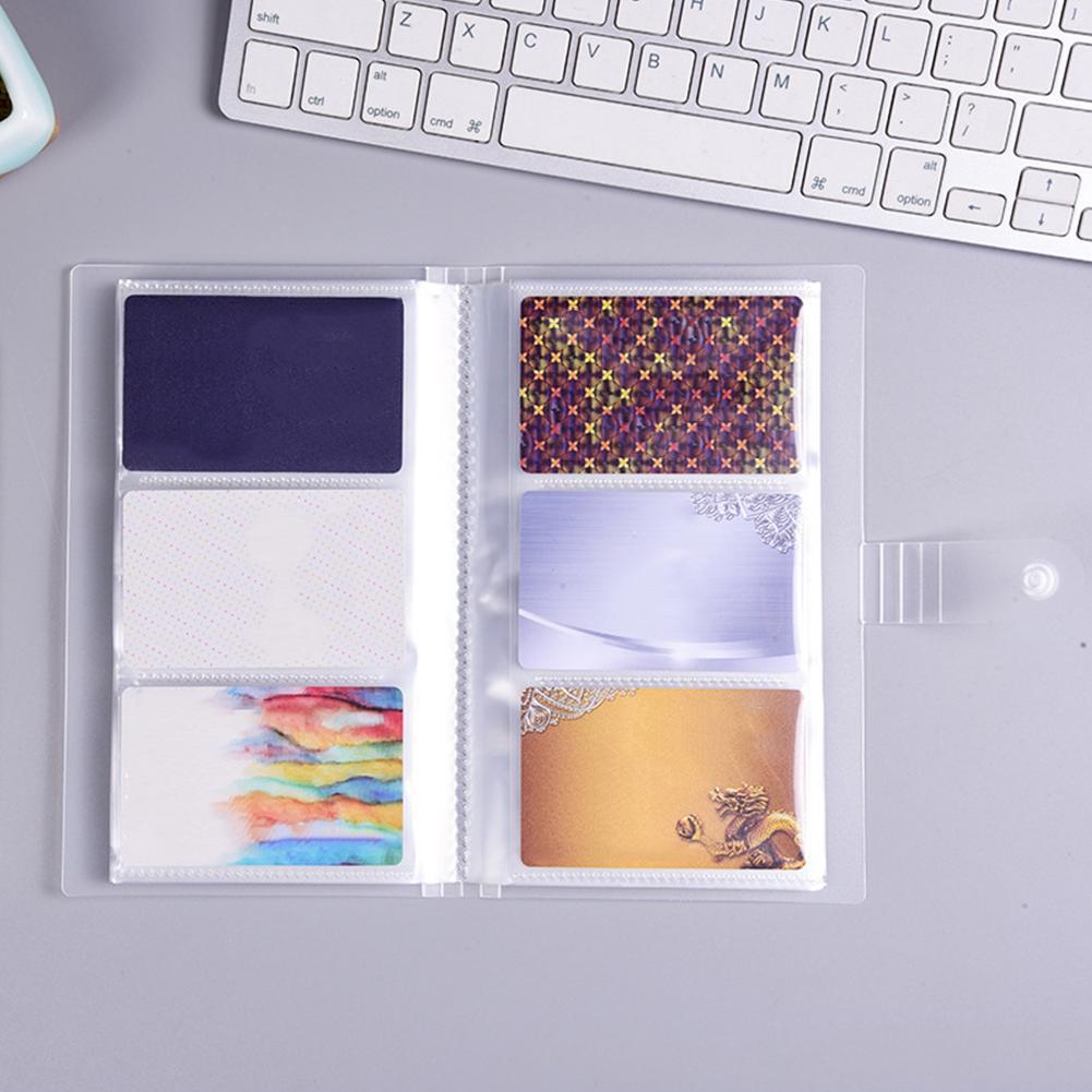 1PC Transparent Business Card Id Card Holder 240 Card Large Slots Office Collection Business Card Holder Card Capacity Tick X0R2