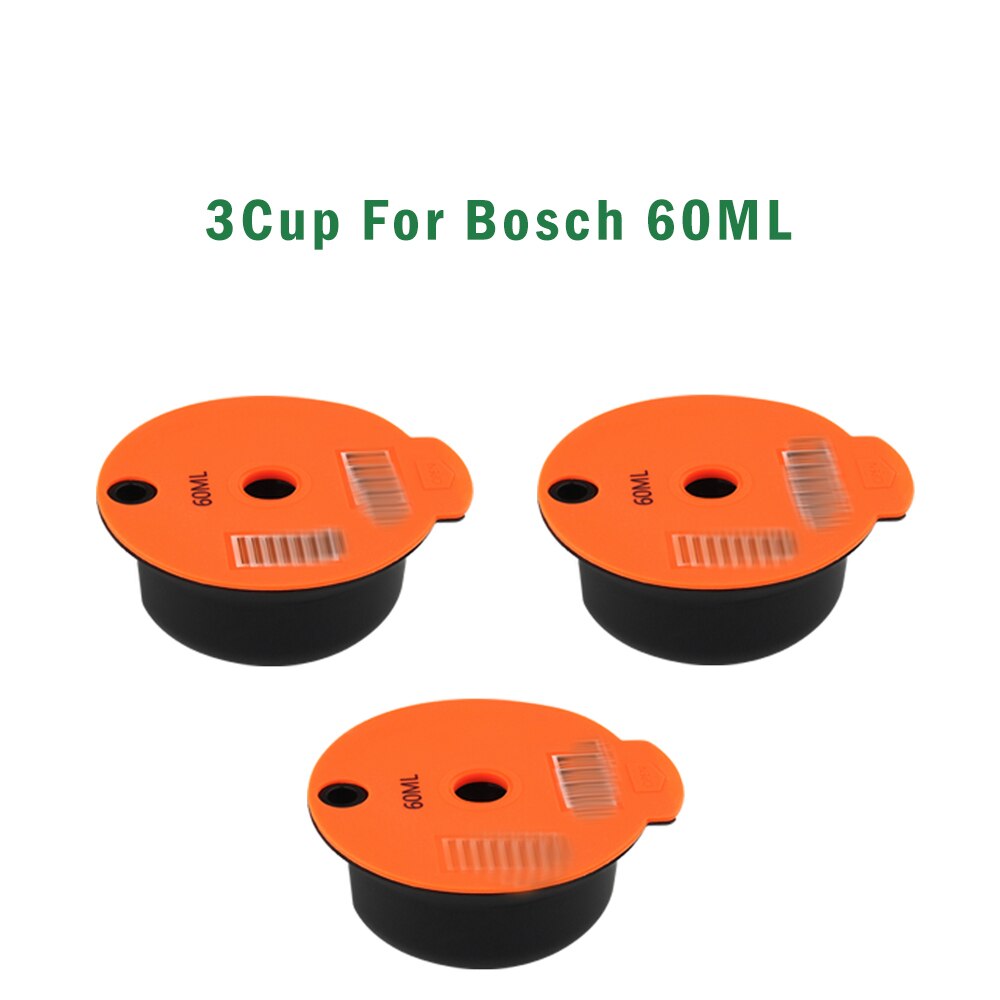 Nachfüllbare Kapsel Für Bosch-0 Gummi Silikon O Ringe Für Nespresso Kaffee Kapseln Dichtung Zubehör Crema Hersteller Werkzeuge: 3Tassen Pro Bosch 60ML