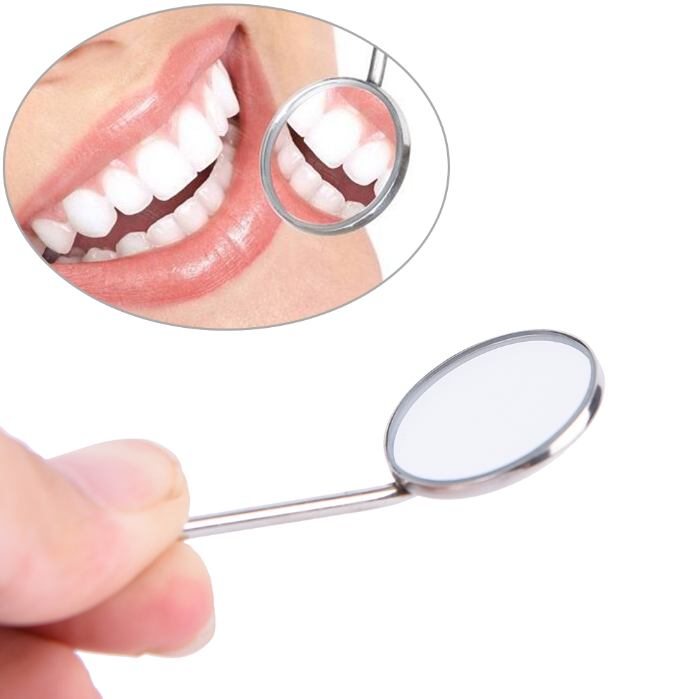 1pc tandlæns mund spejl reflektor tandlæge udstyr rustfrit stål tand mund spejl dia 24mm
