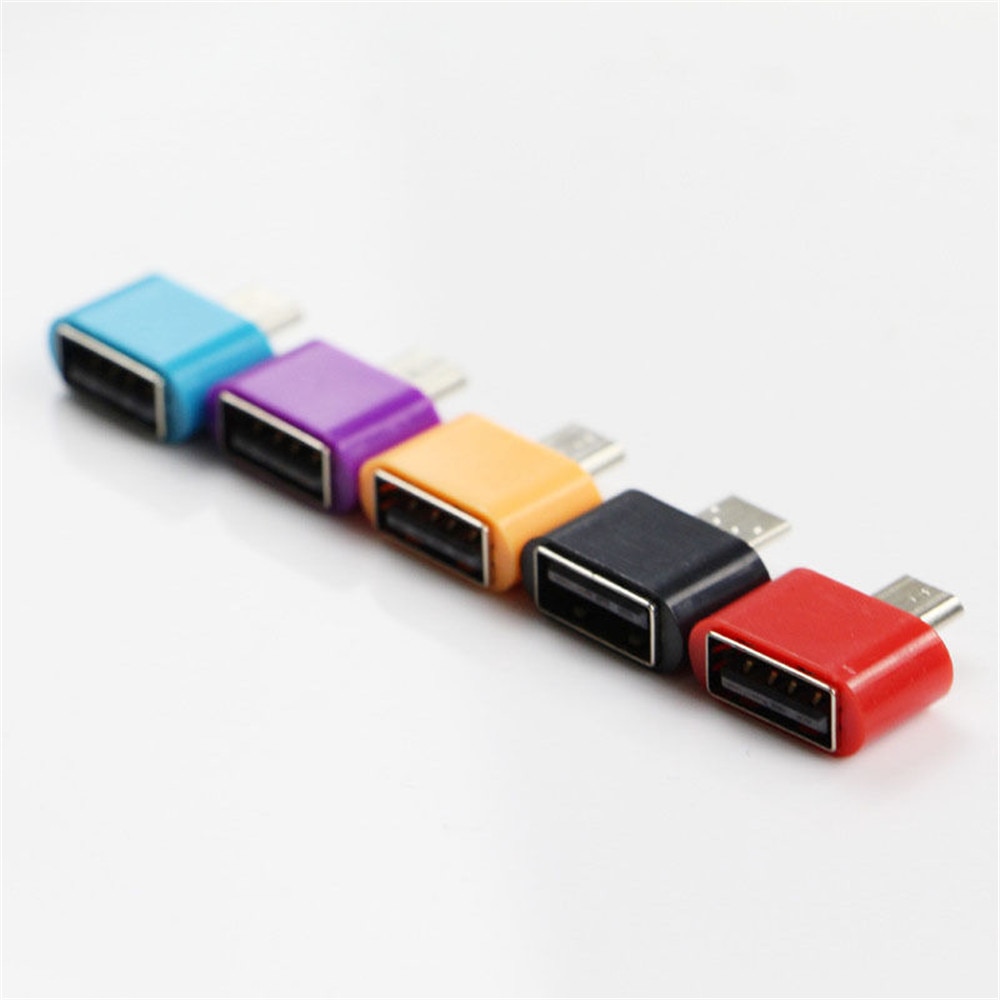 5 Colors Mini Micro USB Male to USB 2.0 Female Adapter OTG Converter For Android Tablet