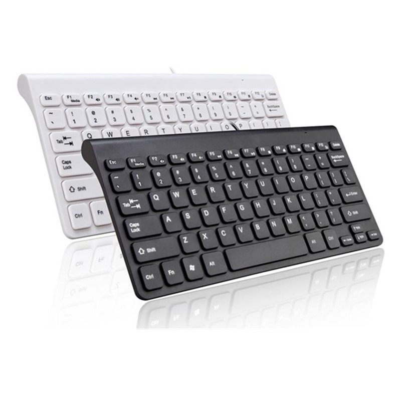 Sec Mini Slim USB 2.0 Gaming Keyboard Ultra-Thin Quiet Small Size 78 Keys Mini Multimedia Usb Ergonomic Keyboard For Laptop Pc