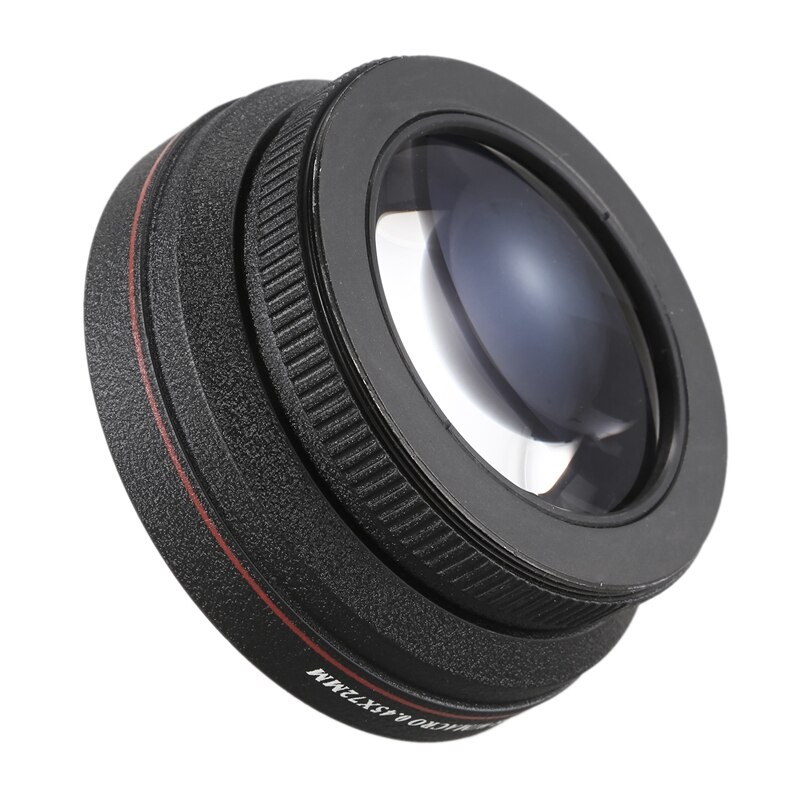 Repuesto de lente Digital NEWYI 72mm 0.45X gran angular + lente de conversión Macro 72 0,45 negro