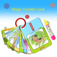 Magic Doodle Kaart Water Tekening Kaart Kinderen Leren Nummer/Kleur/Vorm In Engels 8/10 Pcs Met 1 pcs Water Pen Kleuring Speelgoed