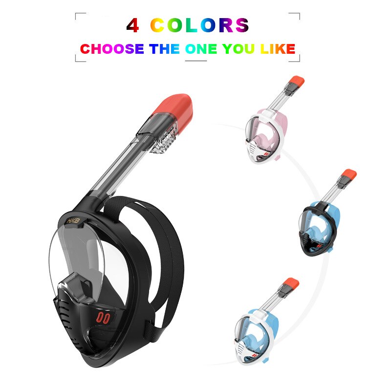 Underwater Scuba Anti Fog Full Face Diving Mask Snorkeling Single Breathing Tube Scuba Diving Equipment Swim Goggles
