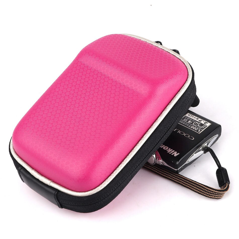 Camera Bag Case For Canon Powershot G7X G9X Mark II 2 SX720 SX620 SX610 HS SX600 IS S120 S100 S90 A4000 Digital Camera Hard Case: Pink