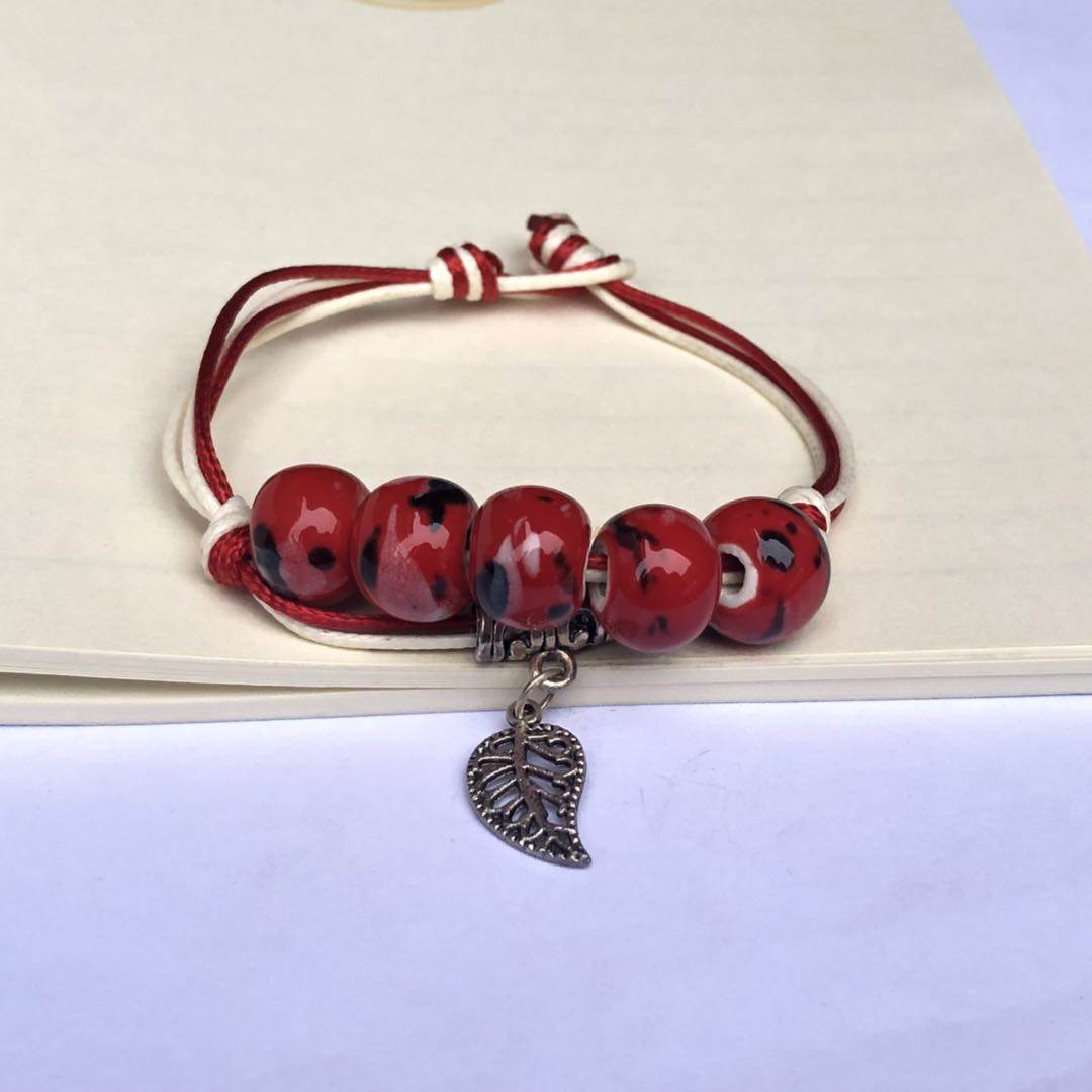 Eenvoudig handgemaakte keramische armbanden kralen boho stijl dames sieraden  #1618: 13