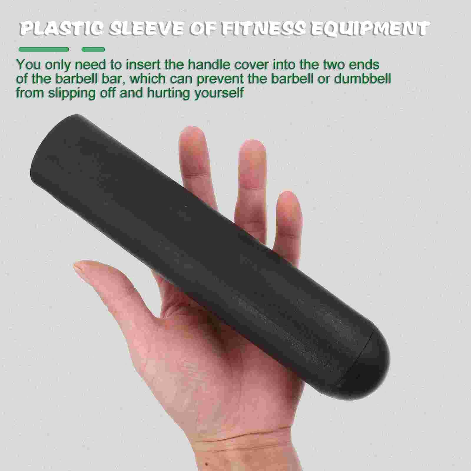 Plastic Fiets Handvat Bar Barbell Stang Handvat Grip Multifunctionele Barbell Handgreep (Zwart)