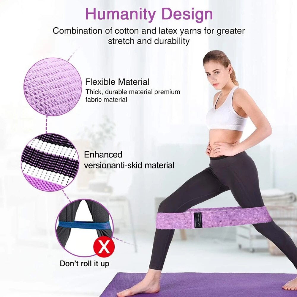 Resistance Bands Fitness Booty Bands 3 Stuk Set Fitness Rubber Expander Elastische Band Voor Thuis Workout Oefening Apparatuur