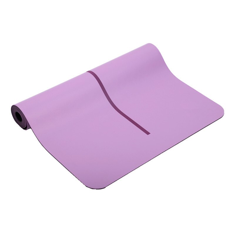 Fitness Plastic Body Line Yoga Mat PU Natural Rubber Yoga Mat 5mm Lengthened Widened Yoga Mat