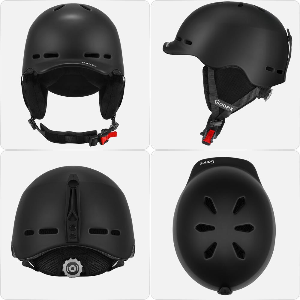 gonex ski helmet winter snow snowboard skate helmet Anon Logan WaveCel Black / Medium and gliding to help redirect energy away from the head Gonex Ski Helmet - ASTM