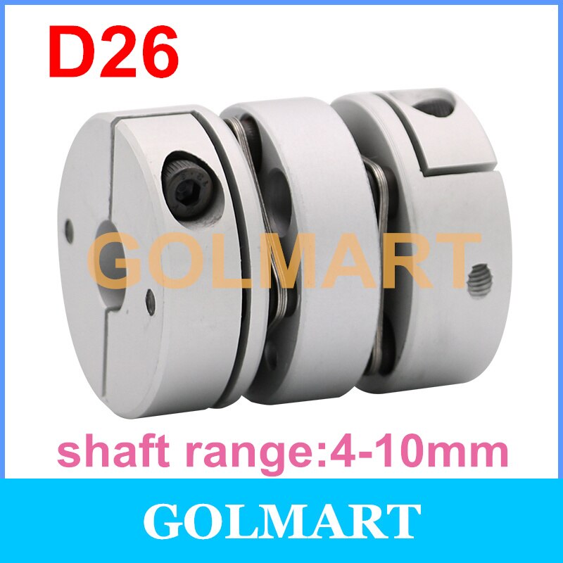1pcs CNC double diaphragm disc Coupling disk Coupler 5mm 6mm 6.35mm 8mm 10mm Diameter 26mm elastic flexible quick release