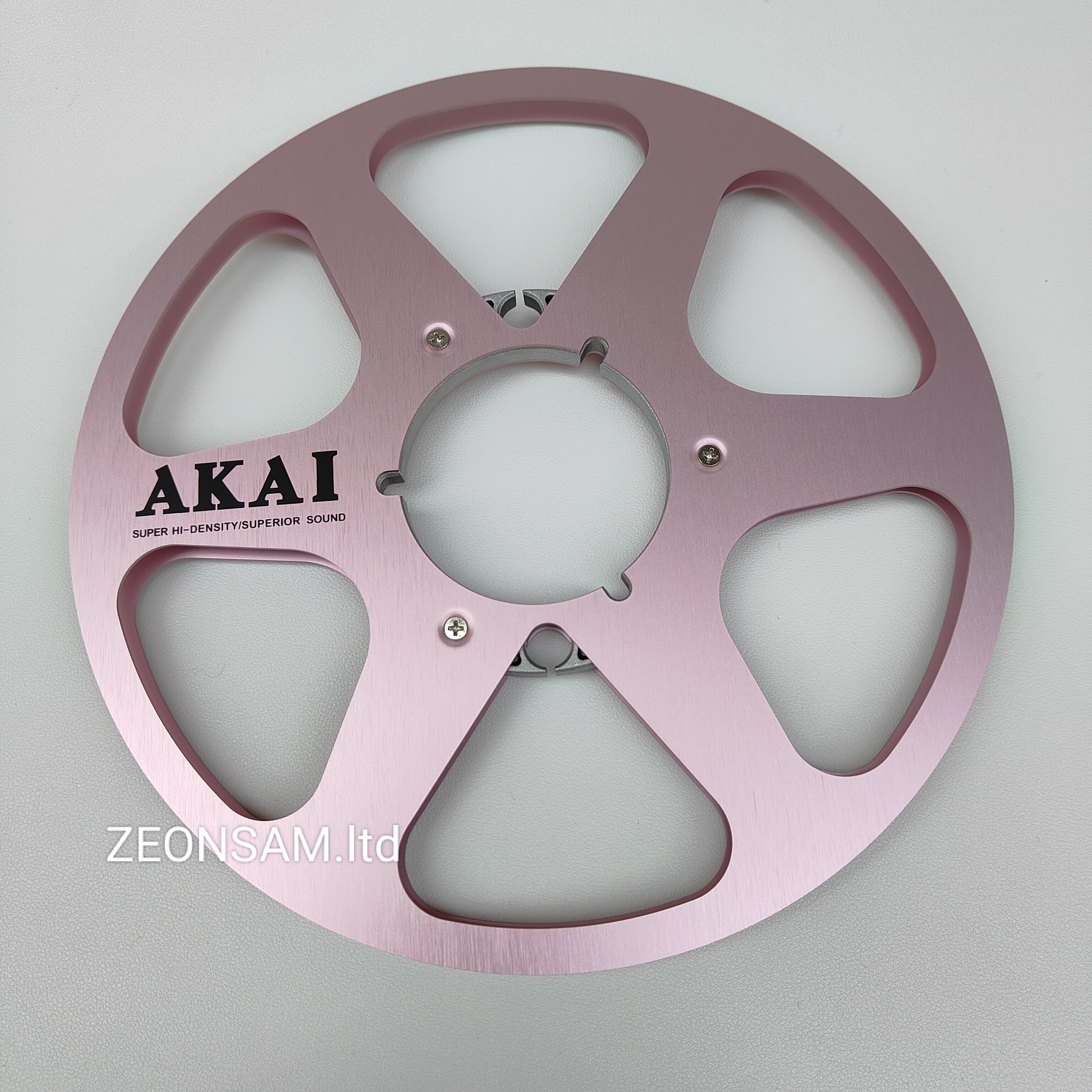 AKAI 10.5" X 1/4" Inch Empty Tape Reel Aluminum Reel to Reel Empty Take up Reel: Pink