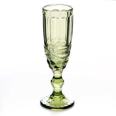 Farbige Gravur Glas Tasse Pint Glas Wein Champagner Flözehn Coupés Klassische Linderung Tasse Hohe Stehen Keine Blei: C