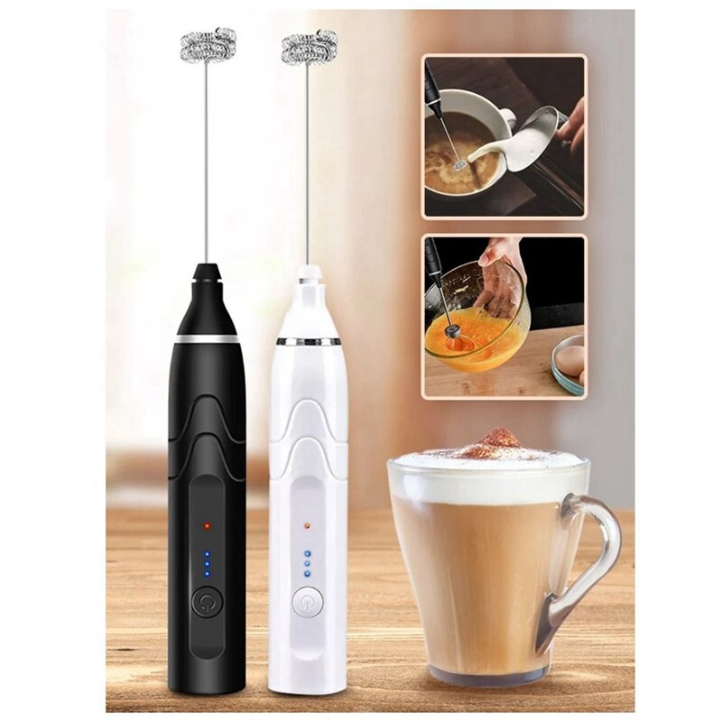 Electric Hand Mixer USB Handheld Foam Whisk Portable Milk Frother Cordless Egg Beater Cordless Electric Blender