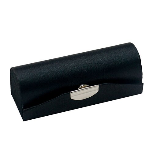 Leppestift etui retro brodert holder blomst med speil smykker emballasje boks tilfeldig farge: Svart