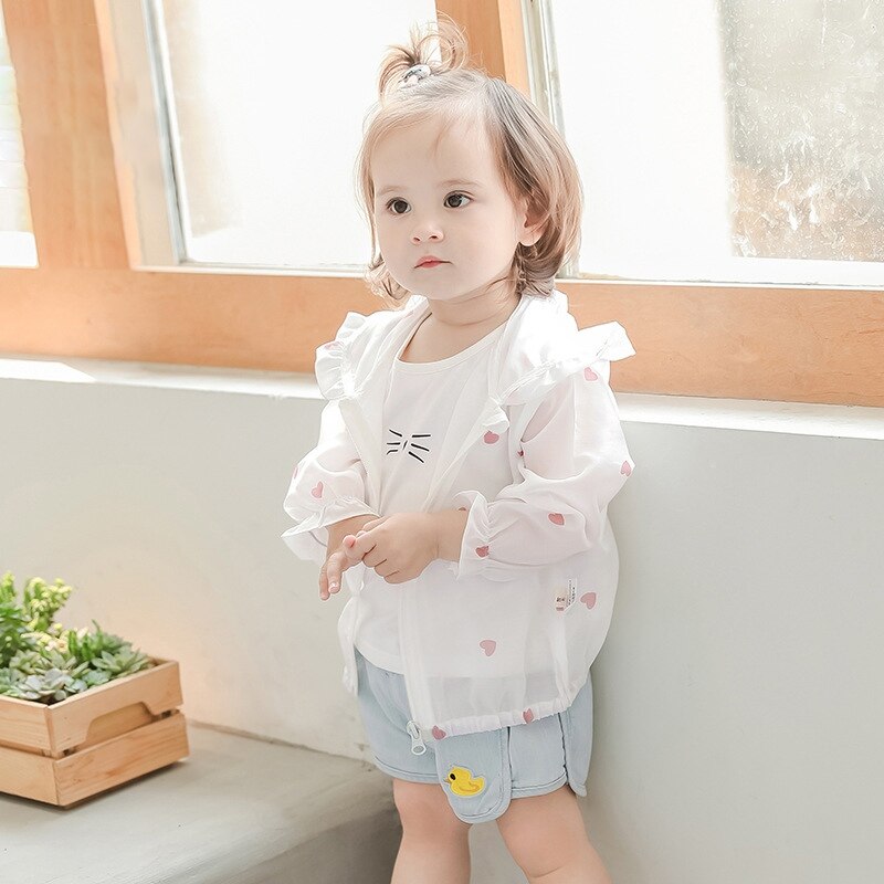 Estate Sezione Sottile Traspirante Infantile Del Bambino della Protezione Solare Protezione Solare di Estate Dei Bambini abbigliamento Per Bambini Giacca