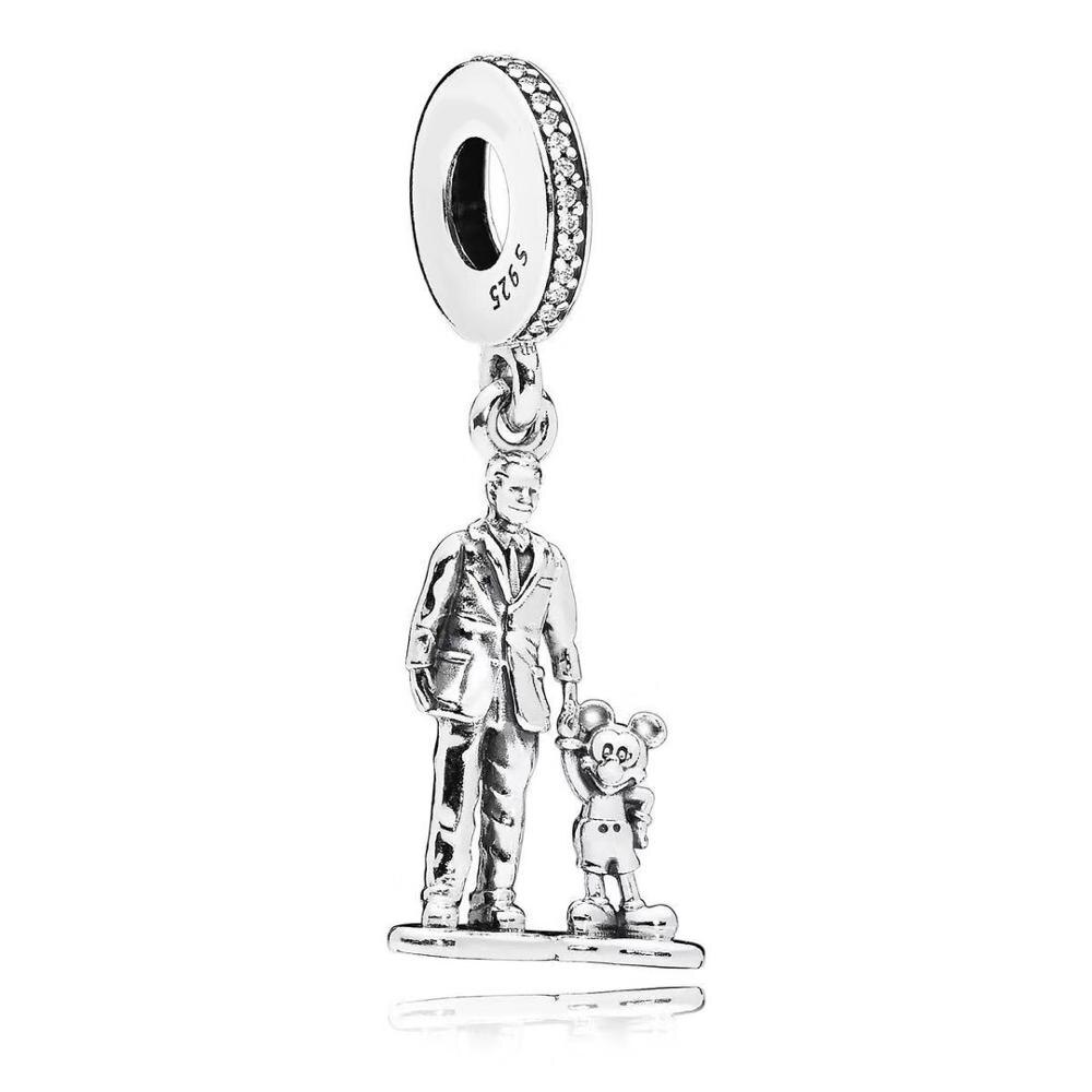 2019 NUOVO 100% 925 Sterling Silver Spring Perle di Vetro Fantasma Elephant Stampe della Zampa Cucciolo ROSSO di Fascino Del Fiore Dei Bambini Dei Monili Delle Donne regalo: 4