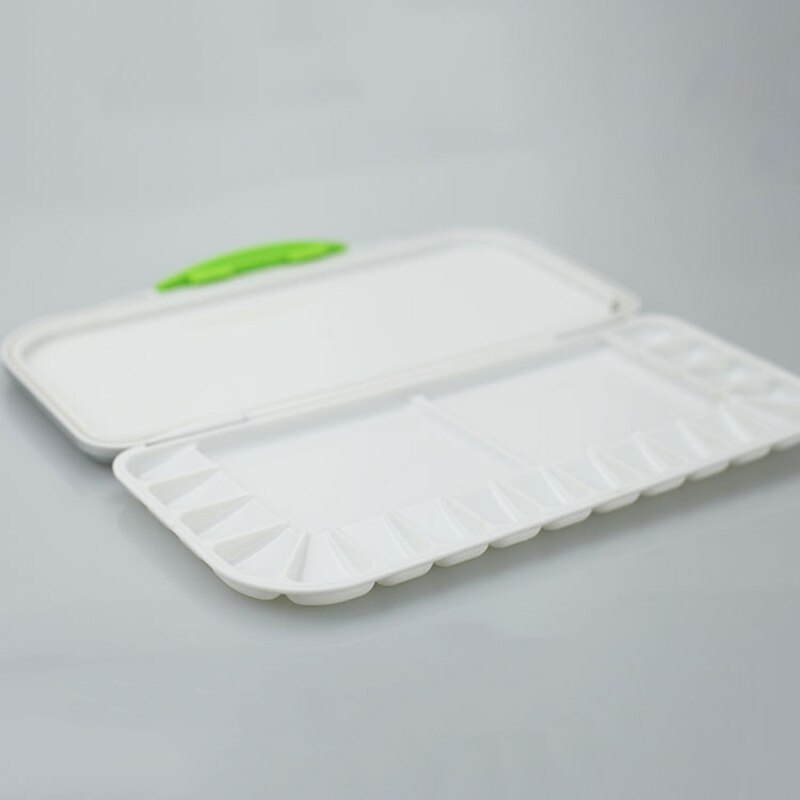 Clamshell palet plast farve boks maling palette 21*10.5*2.3cm til akryl maleri, olie maleri, gouache