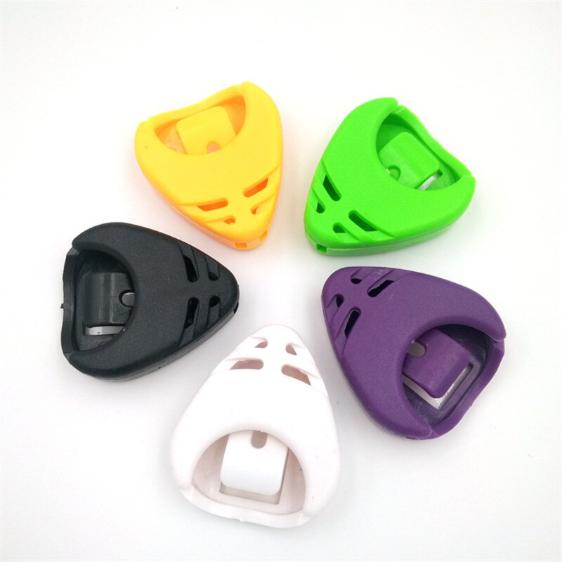 Abs caixa de picareta de guitarra pequena triângulo caixa de picareta durável titular língua bala design útil guitarra acessórios